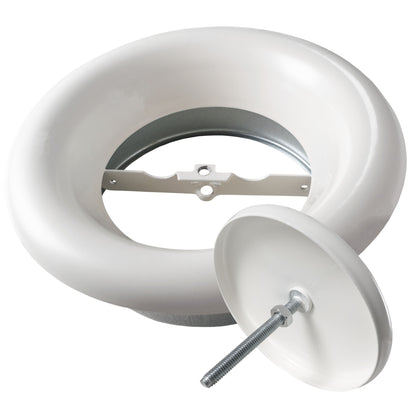 White Metal Extract Ceiling Valve 125mm - Anemostat EV - Best4Trade-Retail
