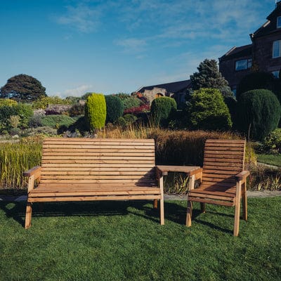 Churnet Valley 4 Seat Set 1 Chair and 1 x 3 Seat Bench Angled Tray - Churnet Valley