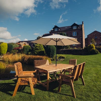 Churnet Valley 6 Seater Set 2 Chairs and 2 x Benches - Churnet Valley