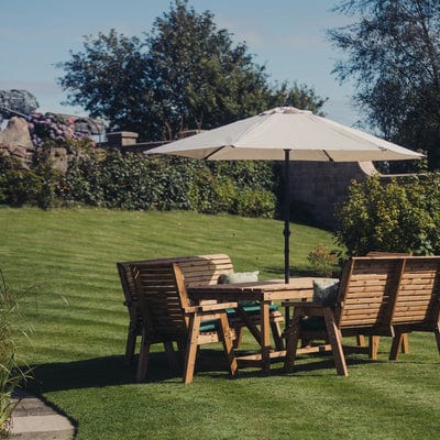 Churnet Valley Seat 10 Set 2 x 2 Seat Benches and 2 x 3 Seat Benches 179.5cm Table - Churnet Valley