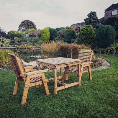 Churnet Valley 2 Seat Bistro Set 2 x Chairs 99cm Table - Churnet Valley