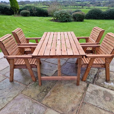 Churnet Valley 4 Seat Table Set 4 Chairs 179.5cm Table - Churnet Valley
