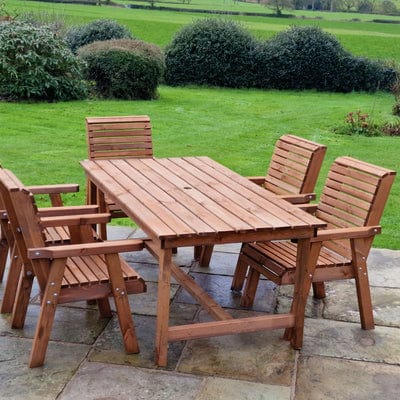 Churnet Valley 5 Seat Table Set 5 Chairs 179.5cm Table - Churnet Valley