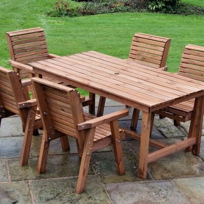 Churnet Valley 5 Seat Table Set 5 Chairs 179.5cm Table - Churnet Valley