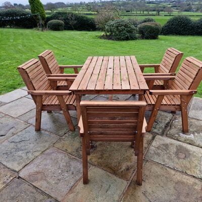 Churnet Valley 5 Seat Table Set 5 Chairs 179.5cm Table - Churnet Valley