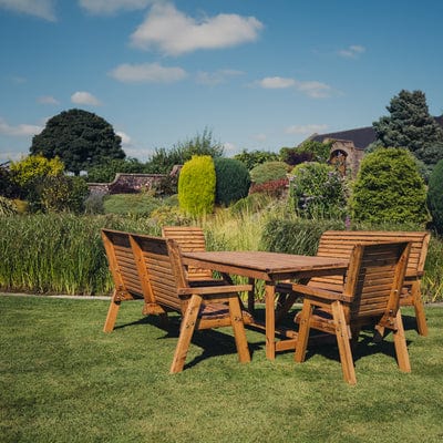 Churnet Valley 8 Seat Set 2 Chairs and 2 x 3 Seat Benches - Churnet Valley