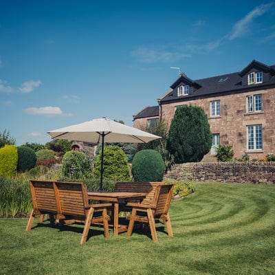 Churnet Valley 8 Seat Set 2 Chairs and 2 x 3 Seat Benches - Churnet Valley