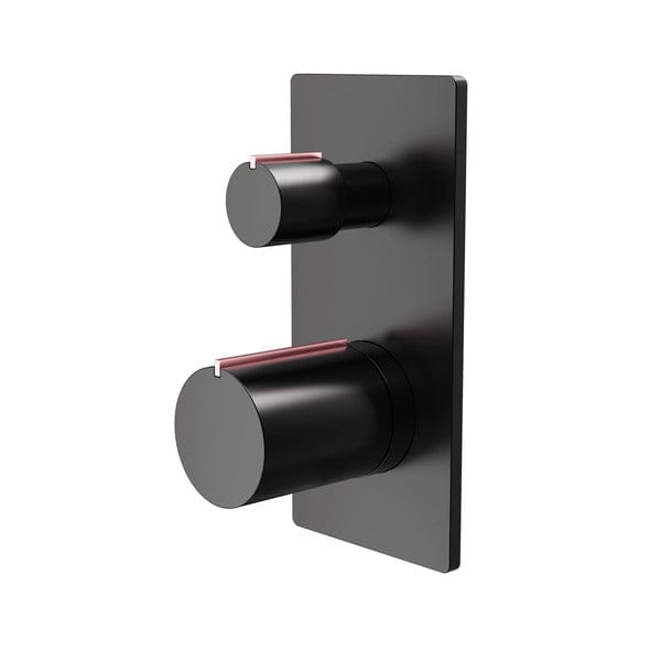Velar Concealed 2-Way Matt Black Shower Valve - Aqua Bathrooms