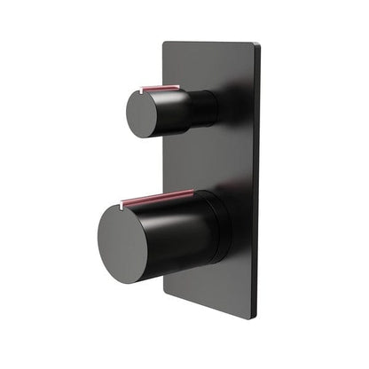 Velar Concealed 2-Way Matt Black Shower Valve - Aqua Bathrooms