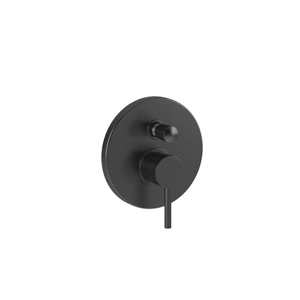 Vibe Concealed 2-Way Matt Black Shower Valve - Aqua Bathrooms