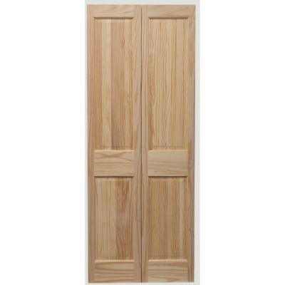 Victorian 4 Panel Clear Pine Bi-Fold Unfinished Internal Door - All Sizes - Doors4less