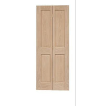 Load image into Gallery viewer, Victorian 4 Panel Oak Bi-Fold Unfinished Internal Door 1981 x 762mm - Doors4less
