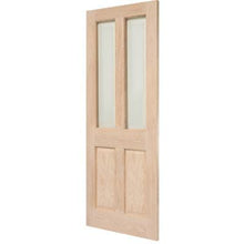 Load image into Gallery viewer, Victorian 4 Panel Oak Glazed Unfinished Internal Door - All Sizes - Doors4less
