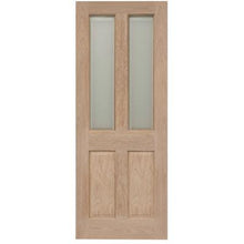 Load image into Gallery viewer, Victorian 4 Panel Oak Glazed Unfinished Internal Door - All Sizes - Doors4less
