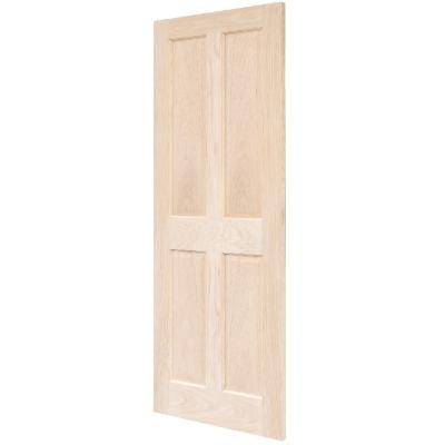 Victorian 4 Panel Oak Panel Unfinished Internal Door - All Sizes - Doors4less