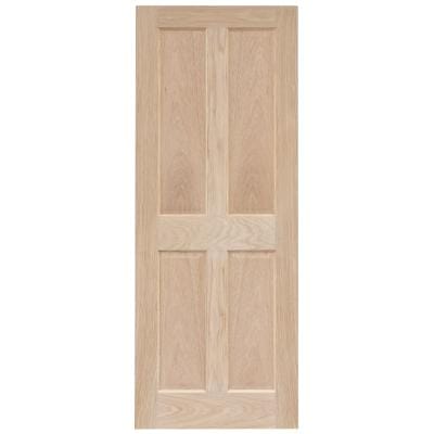 Victorian 4 Panel Oak Panel Unfinished Internal Door - All Sizes - Doors4less