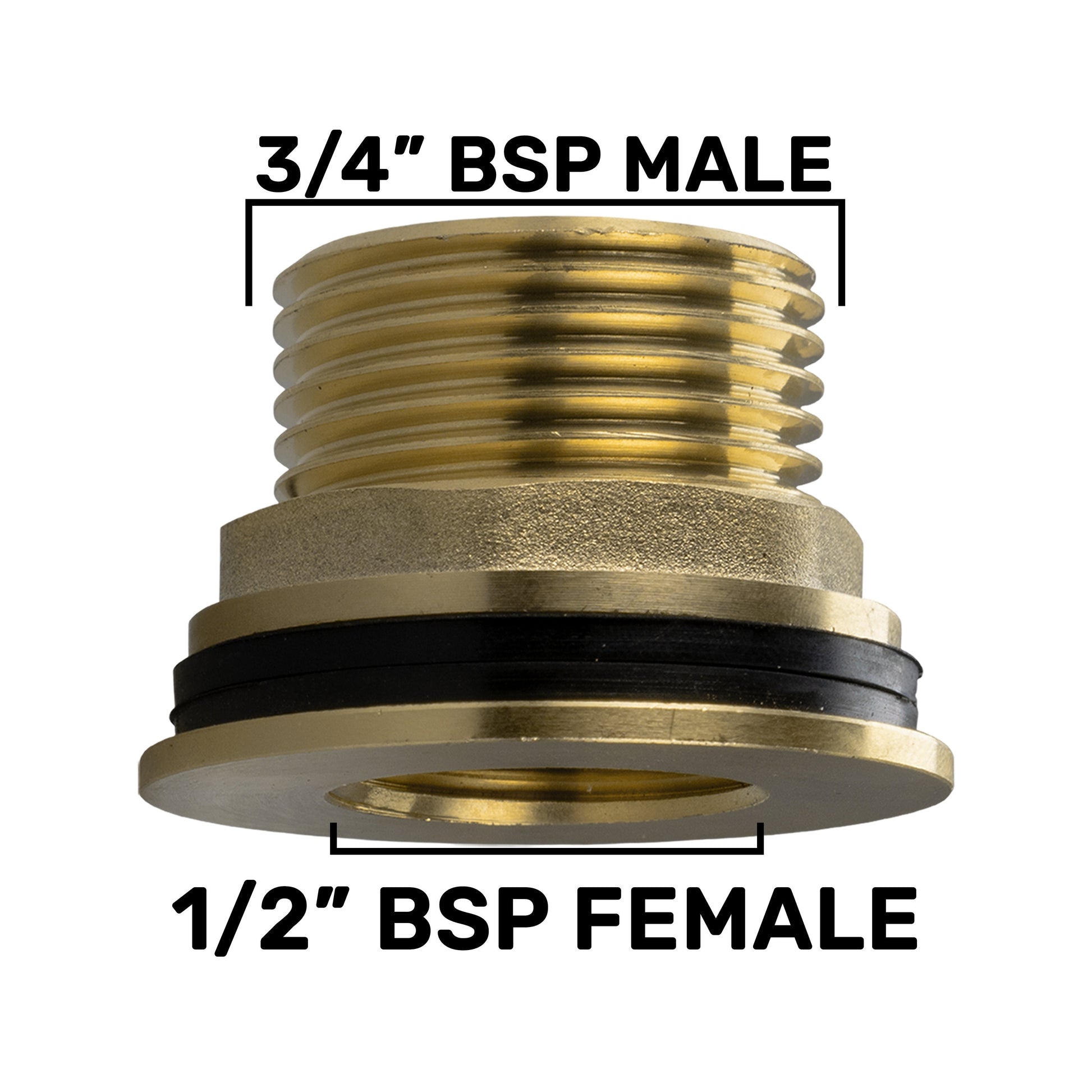 Water Butt Brass 3/4" BSP Male - 1/2" BSP Female - Best4Trade-Retail Tech Hose & Fittings