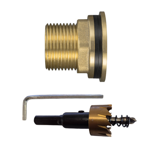 Water Butt Brass 3/4" BSP Male - 1/2" BSP Female and Drill Bit - Best4Trade-Retail Tech Hose & Fittings