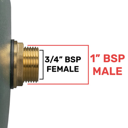 Water Butt Brass 1" BSP Male - 3/4" BSP Female and Drill Bit - Best4Trade-Retail Tech Hose & Fittings