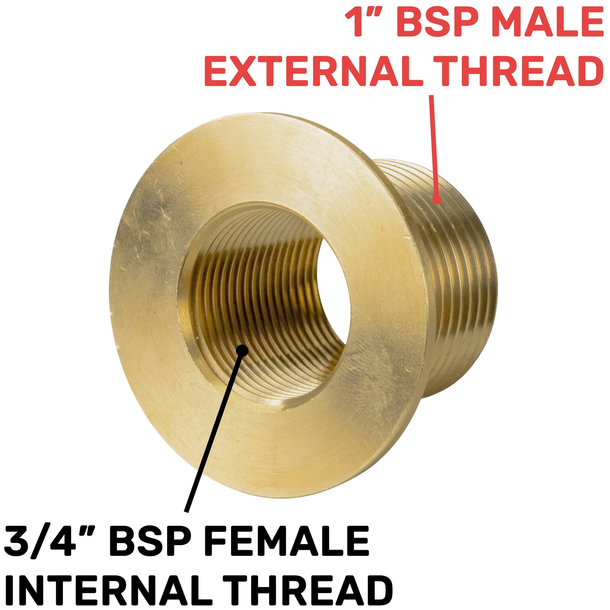 Water Butt Brass 1" BSP Male - 3/4" BSP Female - Best4Trade-Retail Tech Hose & Fittings