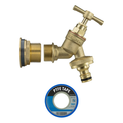 Water Butt Brass Kit 3/4" with Brass Quick Connect Tap and Drill Bit - Best4Trade-Retail Tech Hose & Fittings