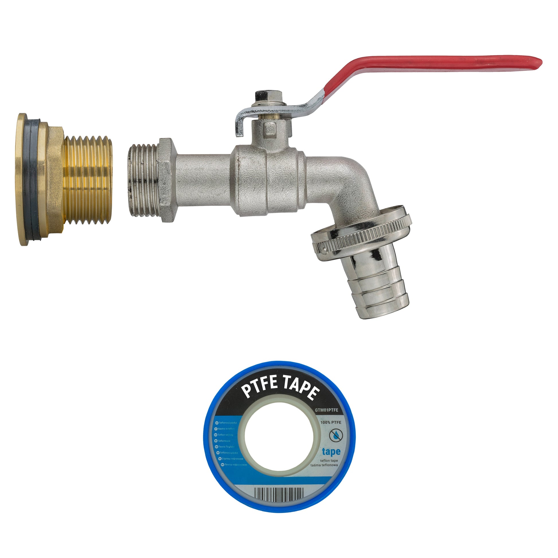 Water Butt Brass Kit 3/4" with Barbed Lever Tap - Best4Trade-Retail Tech Hose & Fittings