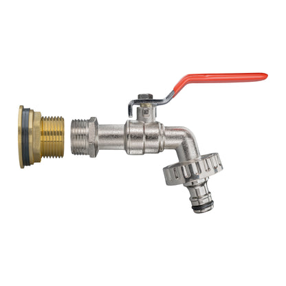 Water Butt Brass Kit 3/4" with Quick Connect Lever Tap - Best4Trade-Retail Tech Hose & Fittings