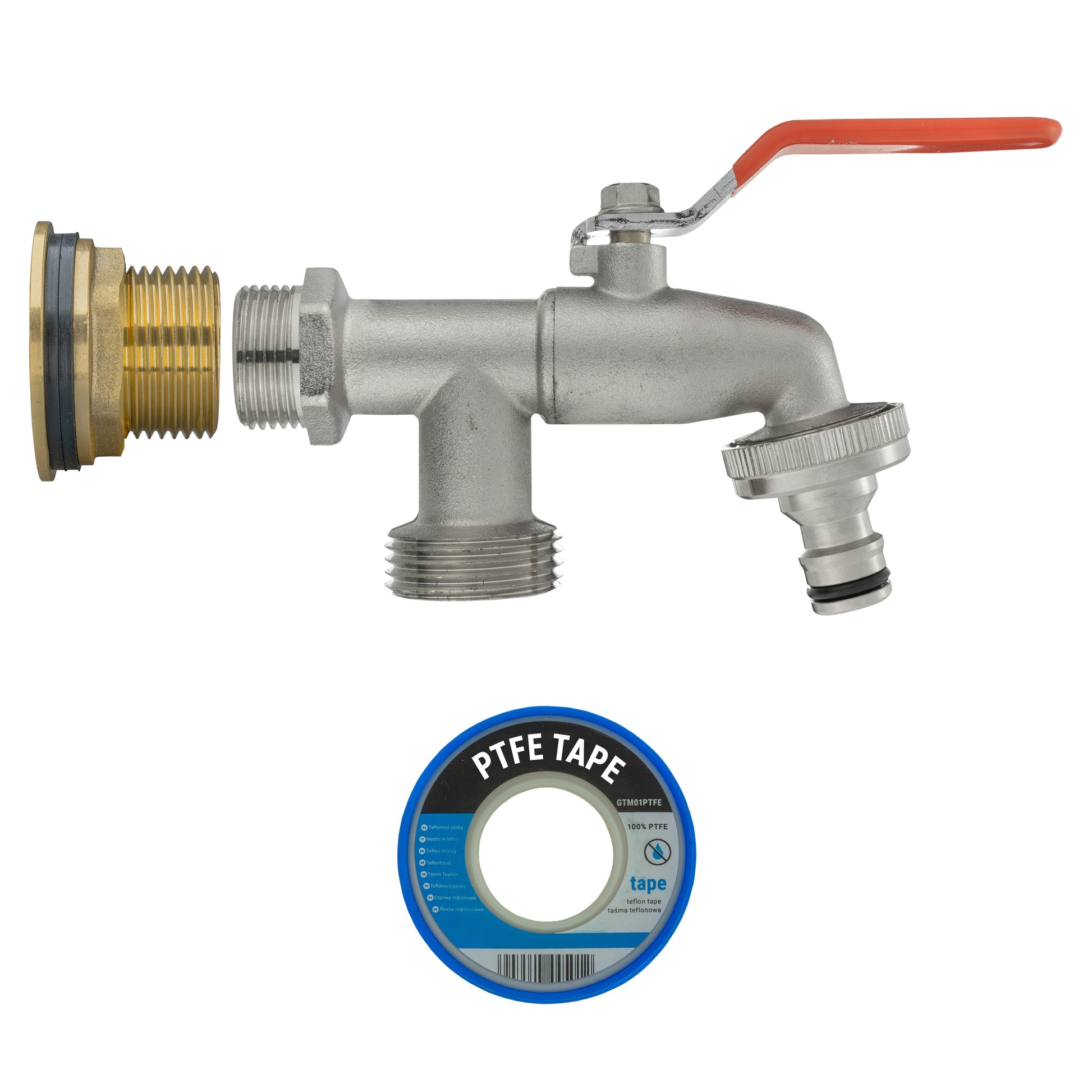 Water Butt Brass Kit 3/4" with Double Tap and Drill Bit - Best4Trade-Retail Tech Hose & Fittings