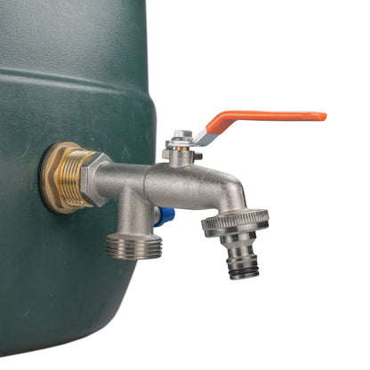 Water Butt Brass Kit 3/4" with Double Tap and Drill Bit - Best4Trade-Retail Tech Hose & Fittings