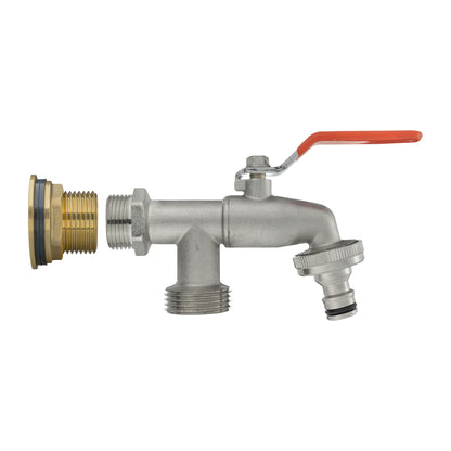 Water Butt Brass Kit 3/4" with Double Tap - Best4Trade-Retail Tech Hose & Fittings