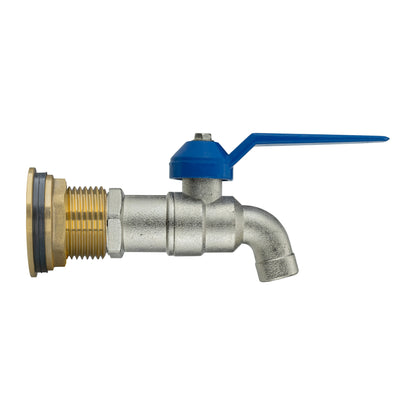 Water Butt Brass Kit 3/4" with Simple Lever Tap - Best4Trade-Retail Tech Hose & Fittings