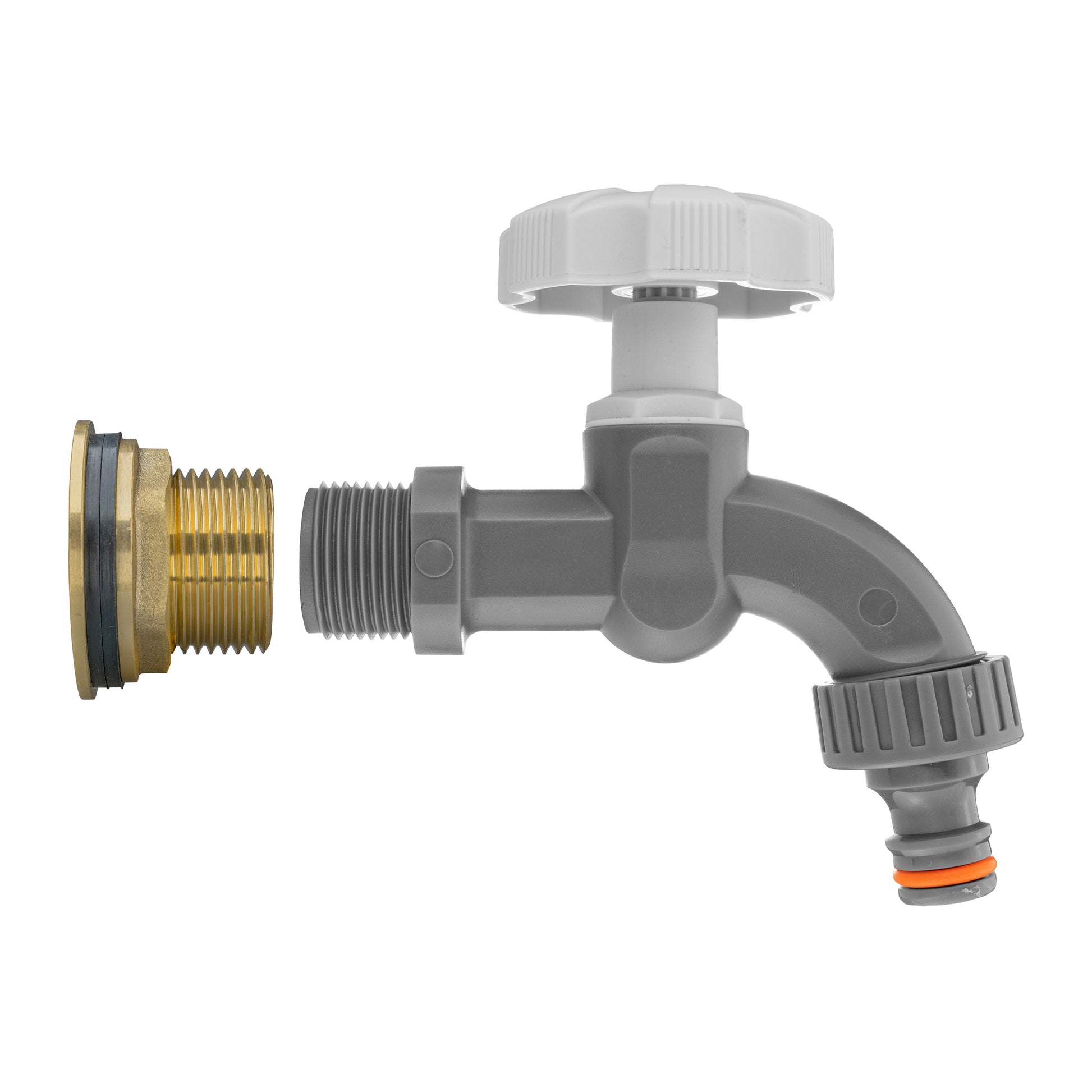 Water Butt Brass Kit 3/4" with Grey Dial Tap and Drill Bit - Best4Trade-Retail Tech Hose & Fittings