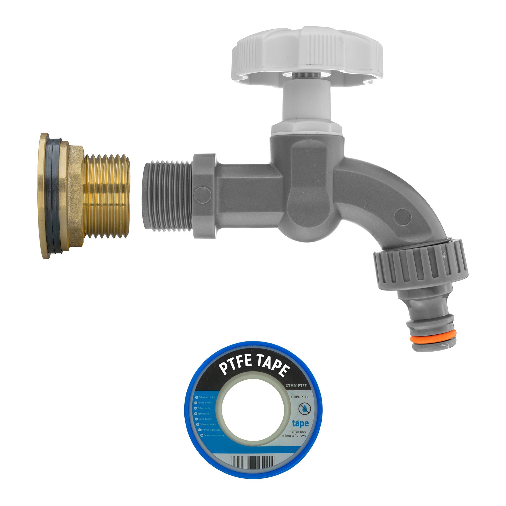 Water Butt Brass Kit 3/4" with Grey Dial Tap - Best4Trade-Retail Tech Hose & Fittings
