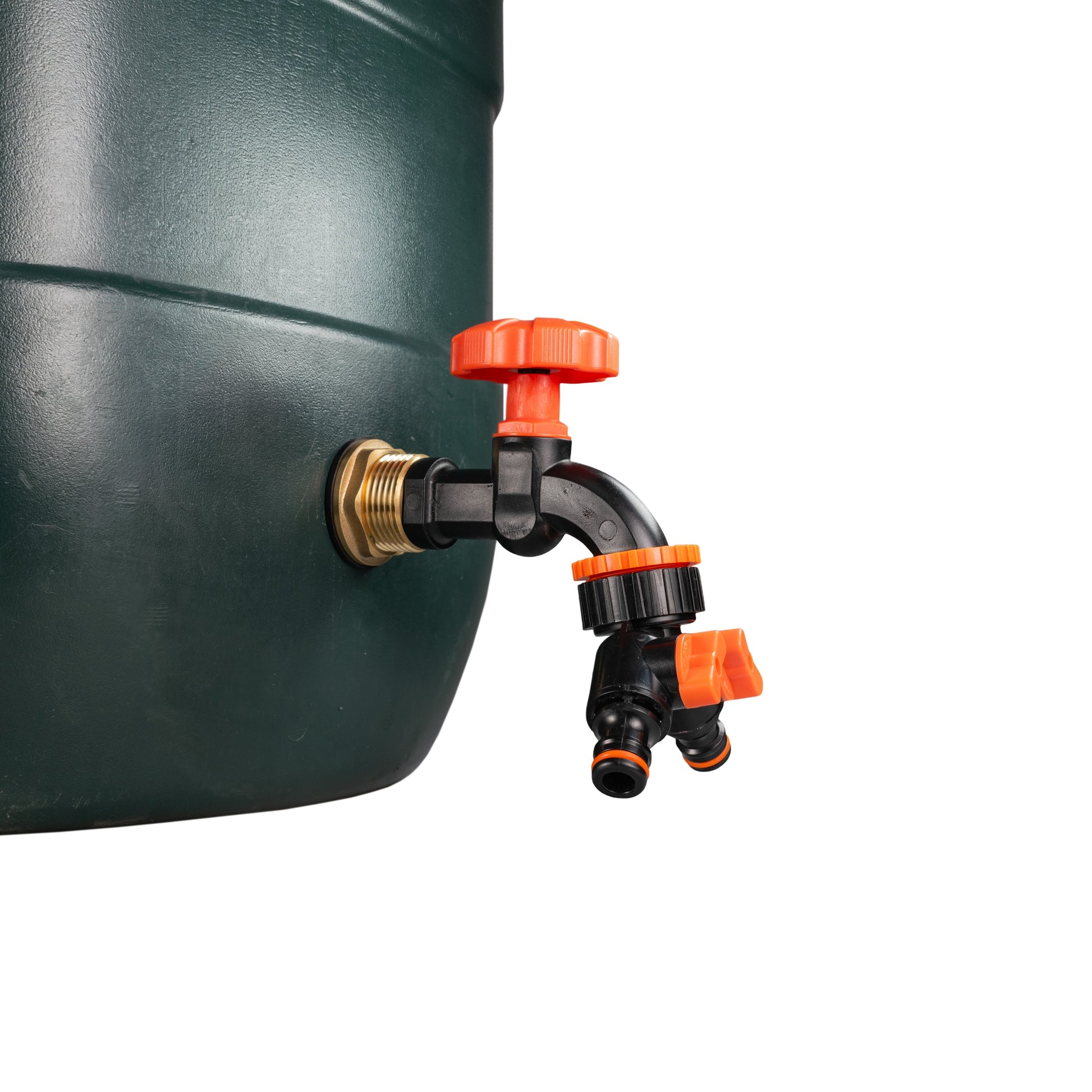 Water Butt Brass Kit 3/4" with Black Dial Tap + Two-Way Splitter - Best4Trade-Retail Tech Hose & Fittings