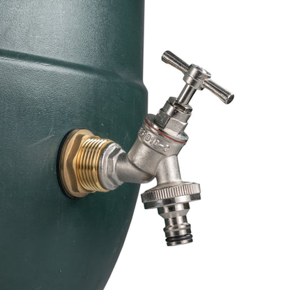 Water Butt Brass Kit 3/4" with Nickel Plated Brass Quick Connect Tap - Best4Trade-Retail Tech Hose & Fittings