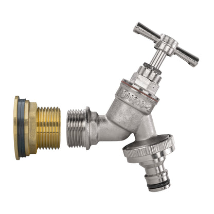 Water Butt Brass Kit 3/4" with Nickel Plated Brass Quick Connect Tap - Best4Trade-Retail Tech Hose & Fittings