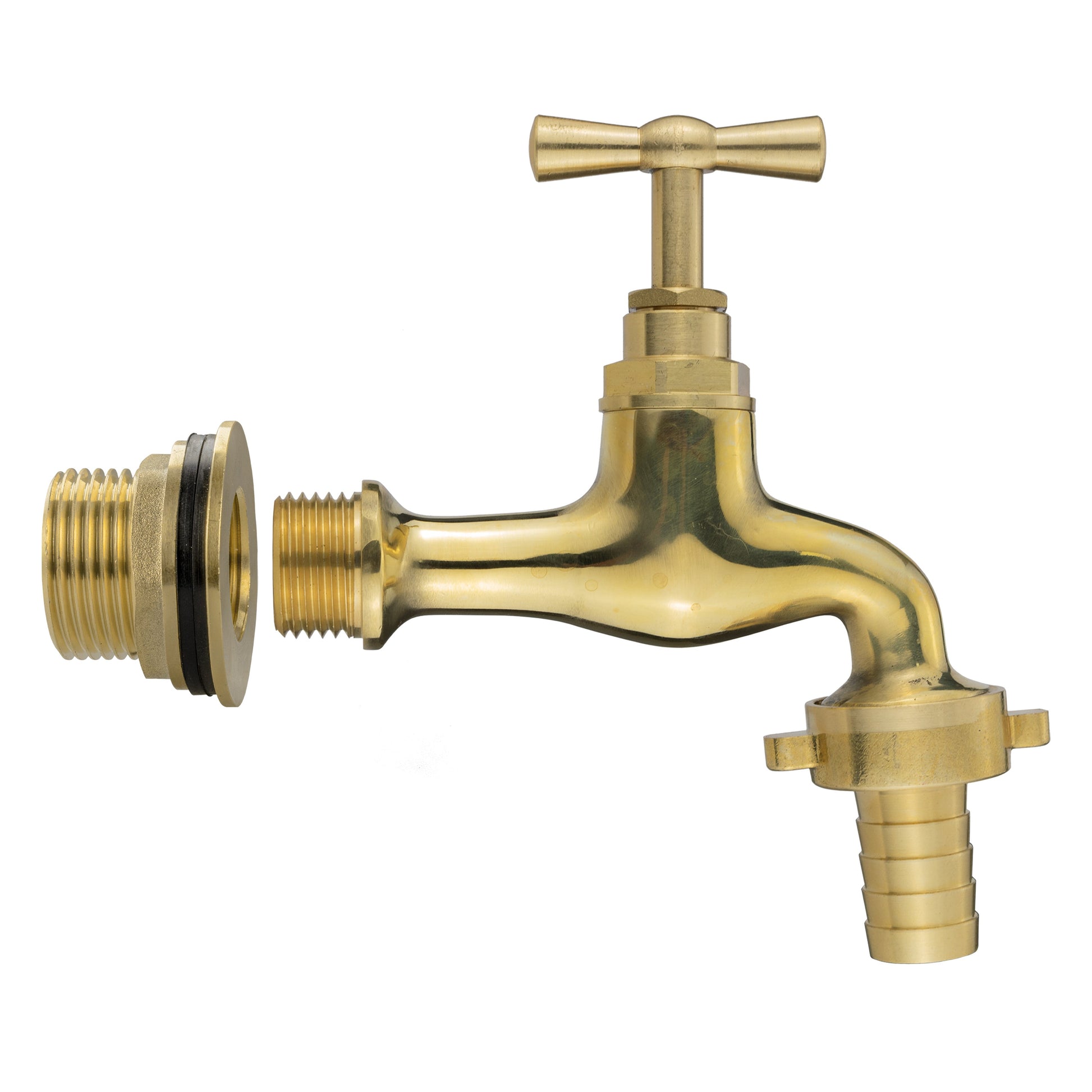 Water Butt Brass Kit 3/4" with 13mm Barbed Polished Brass Tap and Drill Bit - Best4Trade-Retail Tech Hose & Fittings