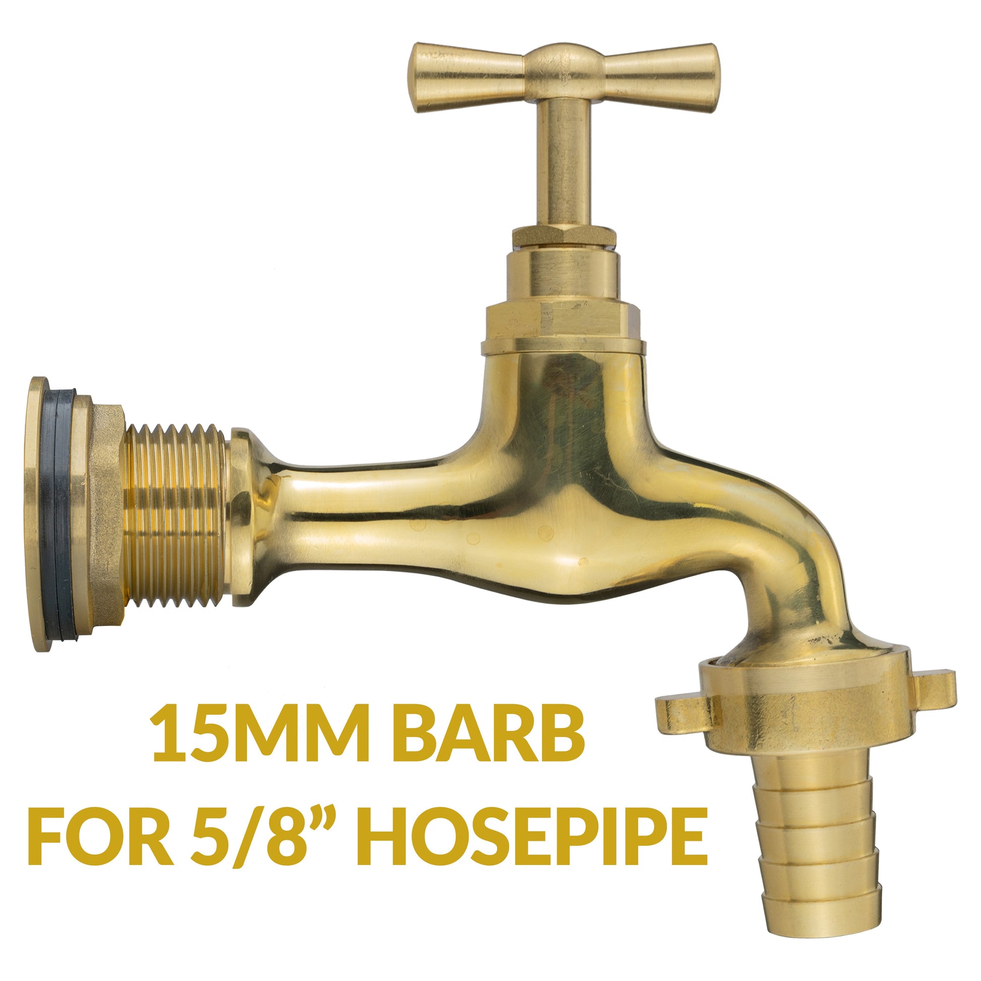 Water Butt Brass Kit 3/4" with 15mm Barbed Polished Brass Tap and Drill Bit - Best4Trade-Retail Tech Hose & Fittings