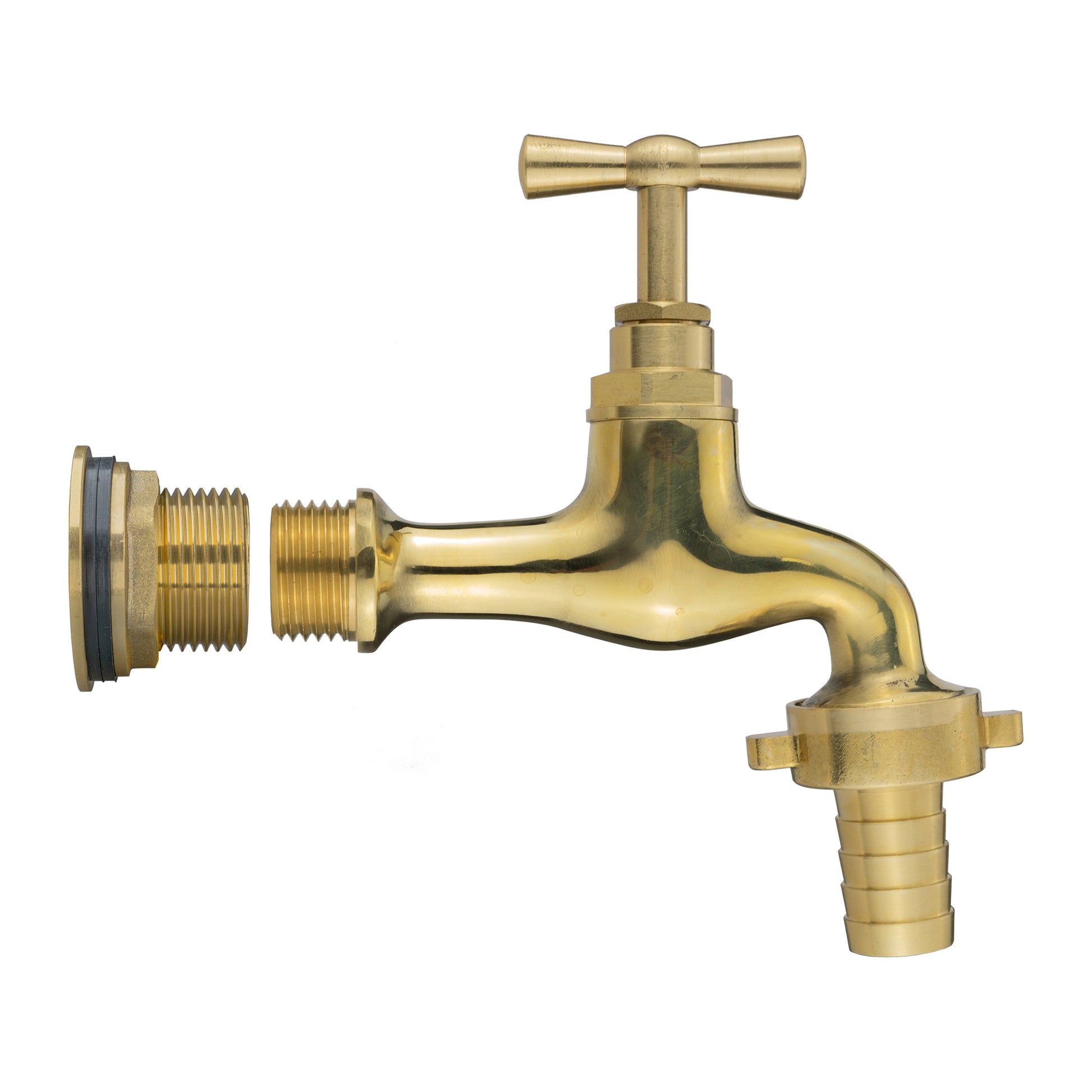 Water Butt Brass Kit 3/4" with 19mm Barbed Polished Brass Tap - Best4Trade-Retail Tech Hose & Fittings