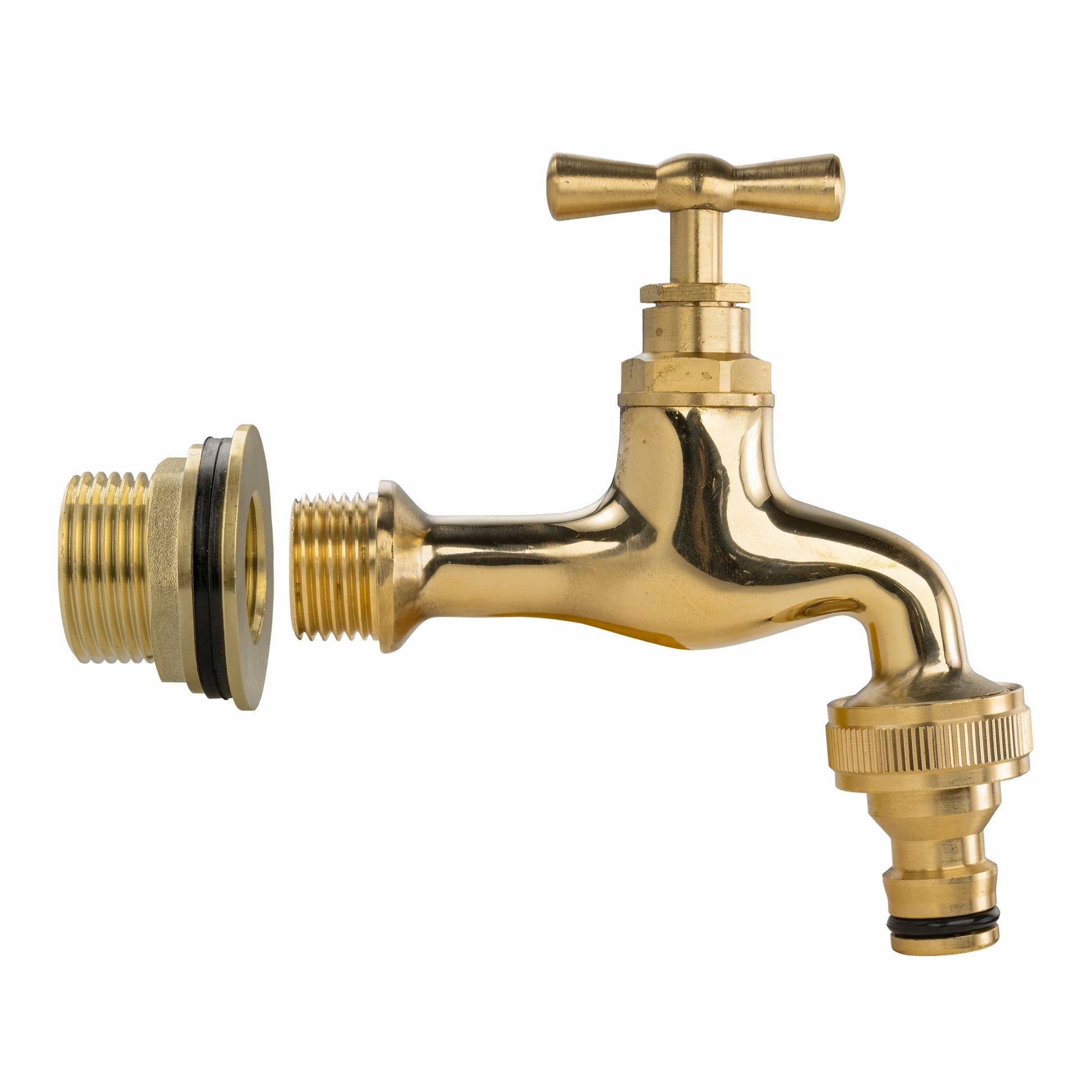 Water Butt Brass Kit 3/4" with Quick Connect Polished Brass Tap and Drill Bit - Best4Trade-Retail Tech Hose & Fittings