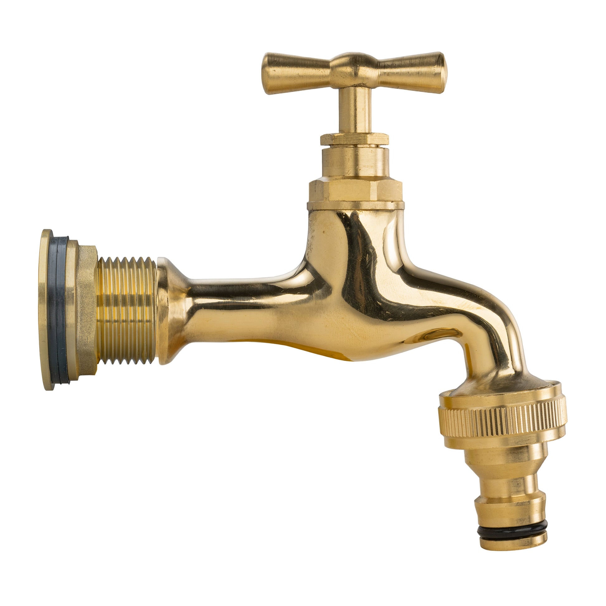 Water Butt Brass Kit 3/4" with Quick Connect Polished Brass Tap - Best4Trade-Retail Tech Hose & Fittings