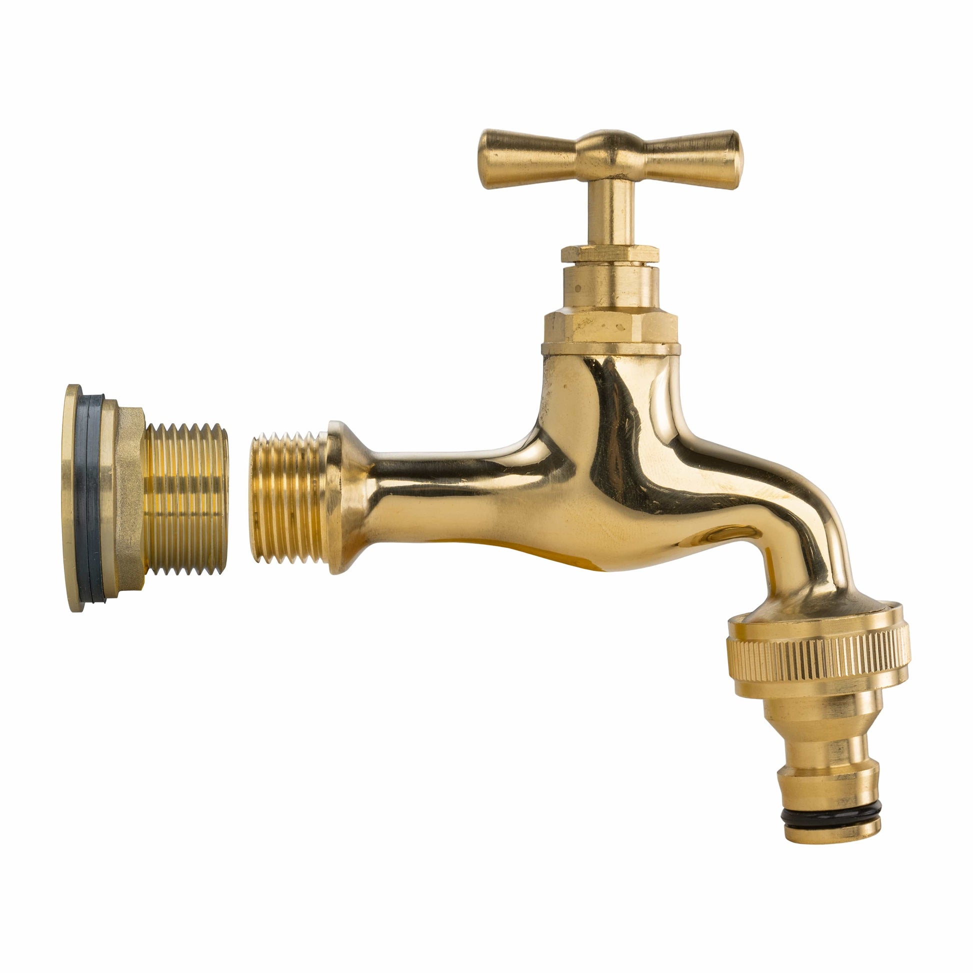 Water Butt Brass Kit 3/4" with Quick Connect Polished Brass Tap and Drill Bit - Best4Trade-Retail Tech Hose & Fittings