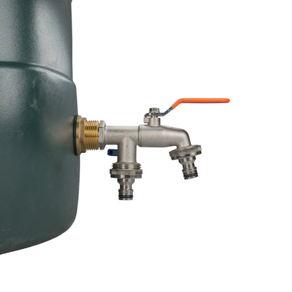 Water Butt Brass Kit 3/4" with Double Quick Connect Tap - Best4Trade-Retail Tech Hose & Fittings