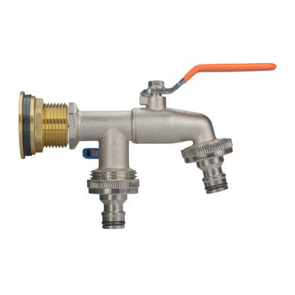 Water Butt Brass Kit 3/4" with Double Quick Connect Tap and Drill Bit - Best4Trade-Retail Tech Hose & Fittings