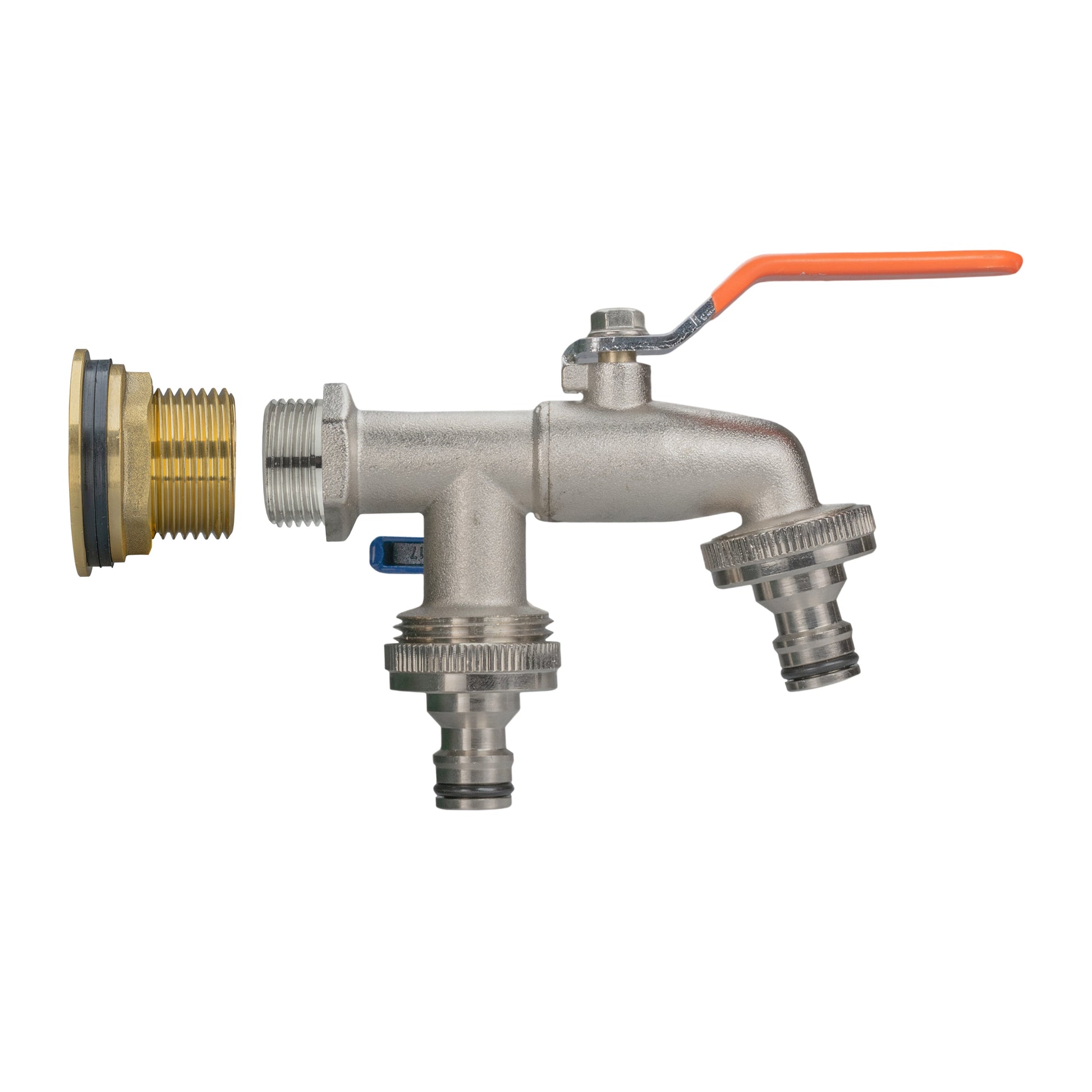 Water Butt Brass Kit 3/4" with Double Quick Connect Tap - Best4Trade-Retail Tech Hose & Fittings