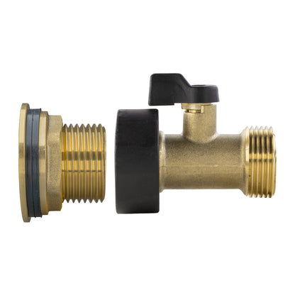 Water Butt Brass Kit 3/4" with Brass Valve and Drill Bit - Best4Trade-Retail Tech Hose & Fittings