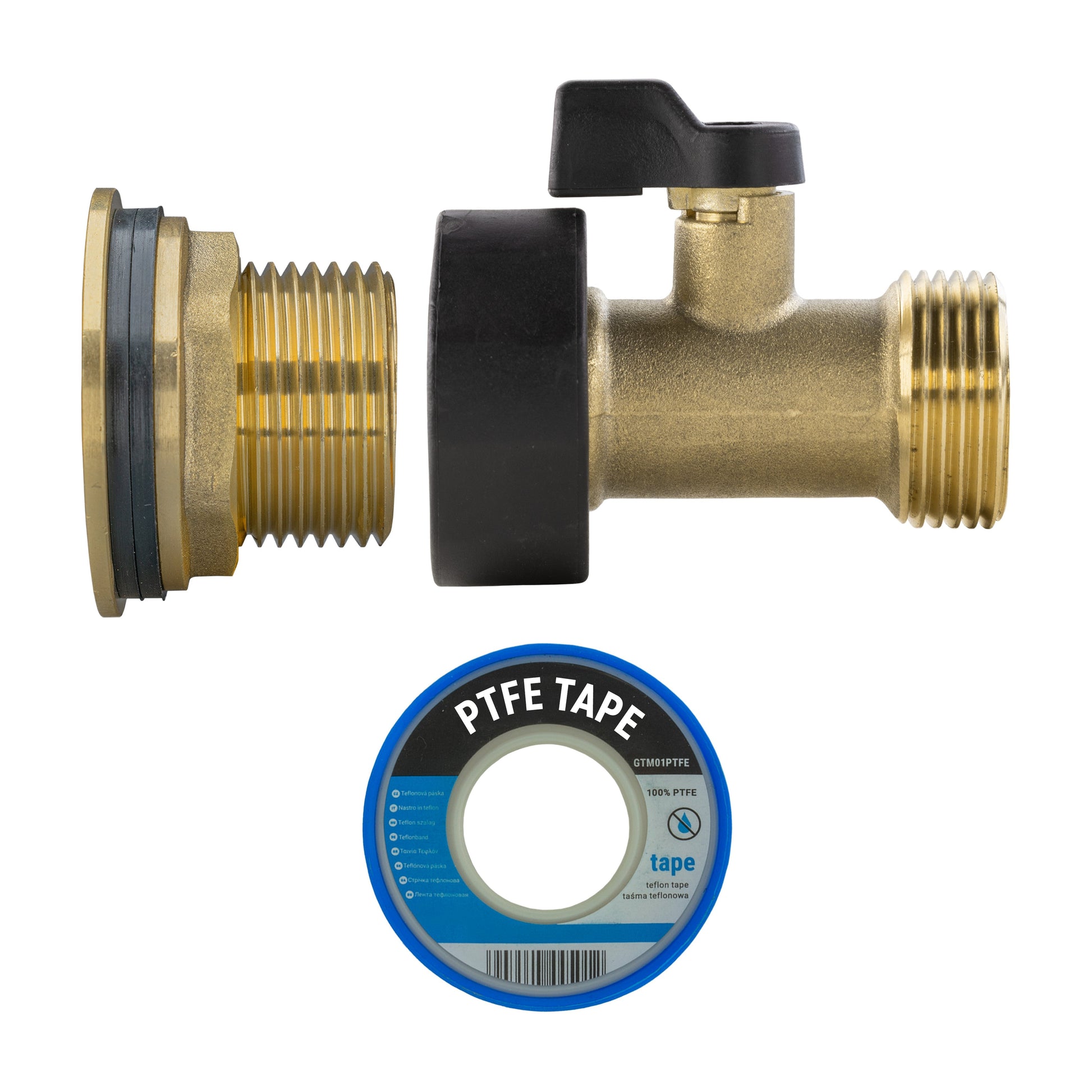 Water Butt Brass Kit 3/4" with Brass Valve - Best4Trade-Retail Tech Hose & Fittings