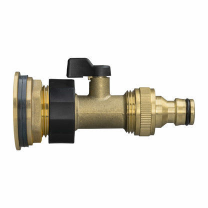 Water Butt Brass Kit 3/4" with Brass Valve + Quick Connect - Best4Trade-Retail Tech Hose & Fittings