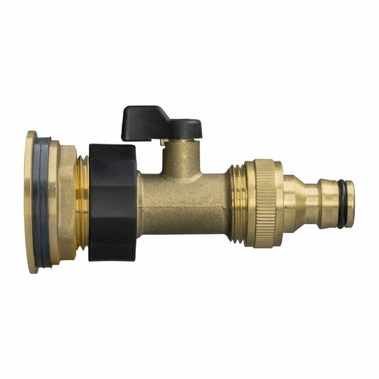Water Butt Brass Kit 3/4" with Brass Valve + Quick Connect - Best4Trade-Retail Tech Hose & Fittings