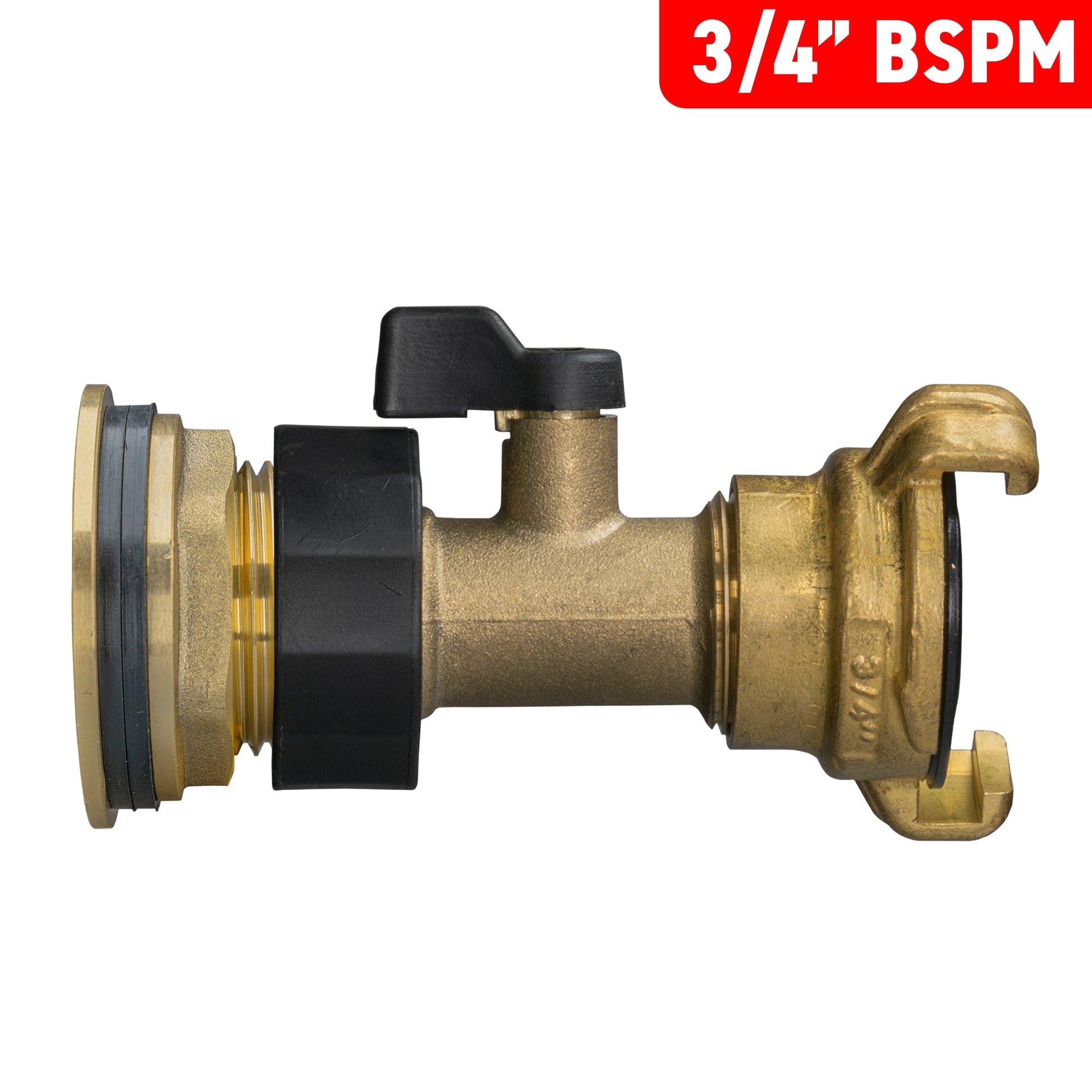 Water Butt Brass Kit 3/4" with Brass Valve + Geka and Drill Bit - Best4Trade-Retail Tech Hose & Fittings